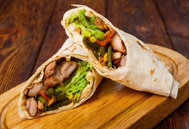 Mutton Tikka roll (non veg) full