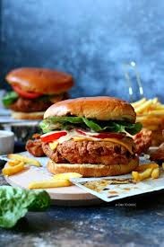 Zinger Burger with chicken wings